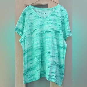 Style & Co. Pale Spearmint Relaxed Short Sleeve Tee